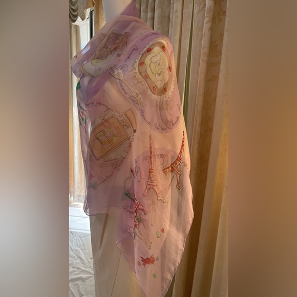 WINTER SPECIAL SALE ‼️ Authentic Vintage Chanel silk chiffon scarf! - Picture 8 of 16